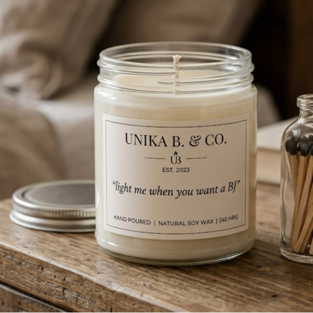 9oz. Candle: Light Me When You Want A………